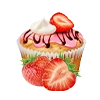 STRAWBERRY CUP CAKE